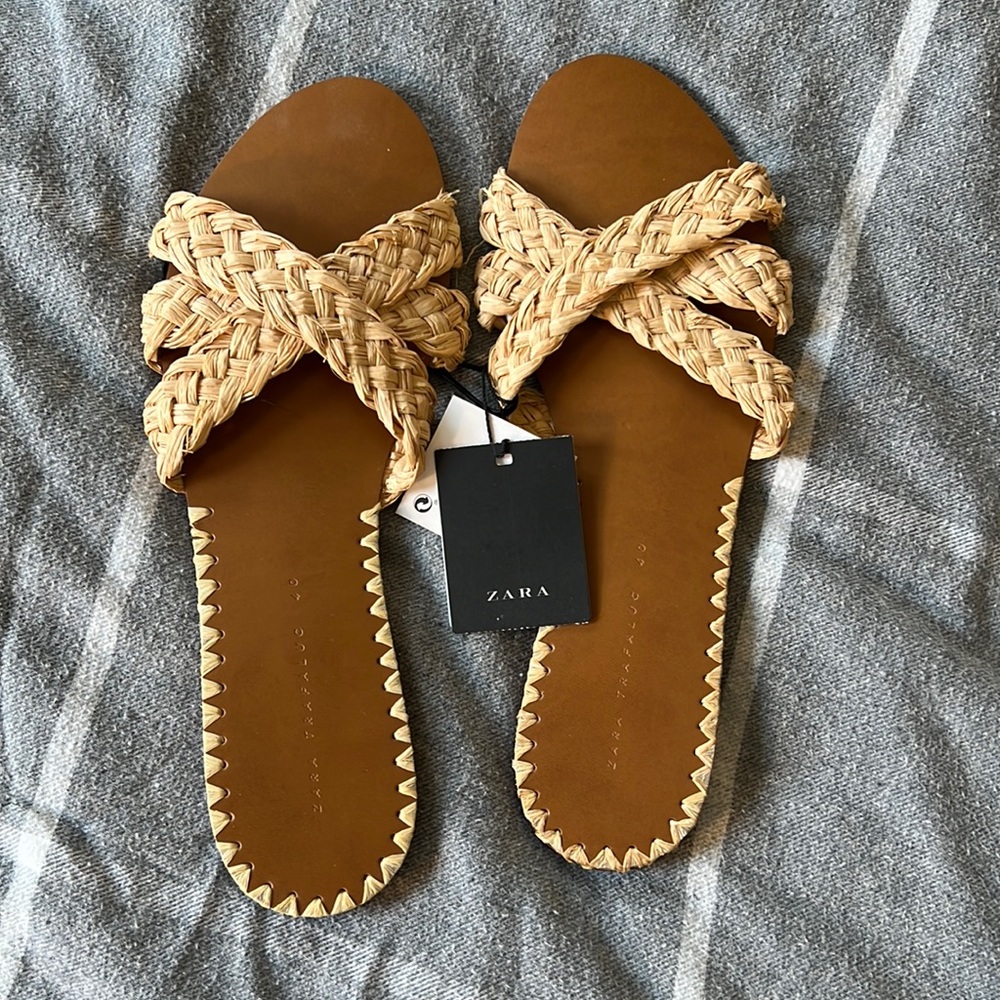 Zara raffia sandals